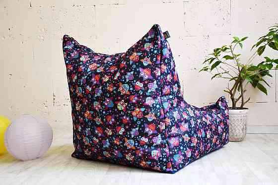 Бескаркасное кресло Вильнюс принт Совы Киев