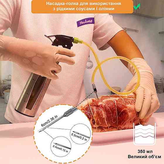 Розпилювач для олії + ін’єктор для маринаду 2 в 1 GRILLI 777966 Код: 014125 Рівне