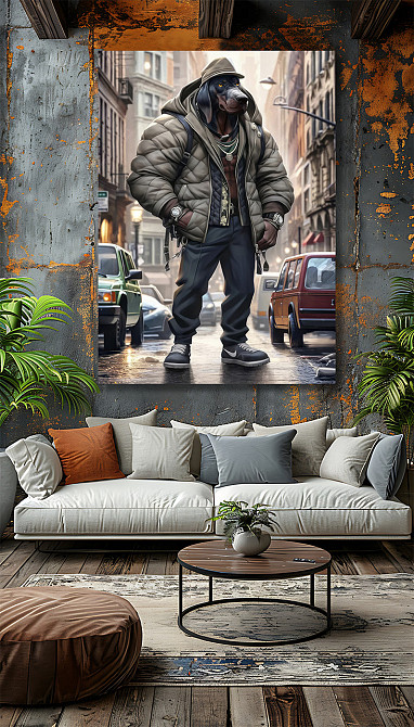 Картина Холсті в спортзал  Собака KLM_2 80x120 см Київ - фото 2