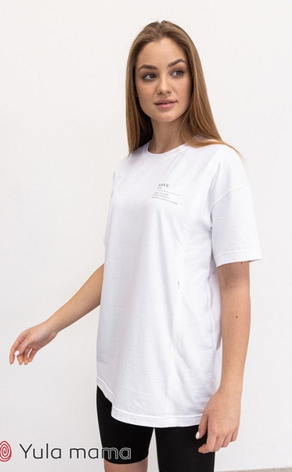 Туніка бавовняна для вагітних і годуючих Celesta S Юла Мама Білий Кривий Ріг - фото 5
