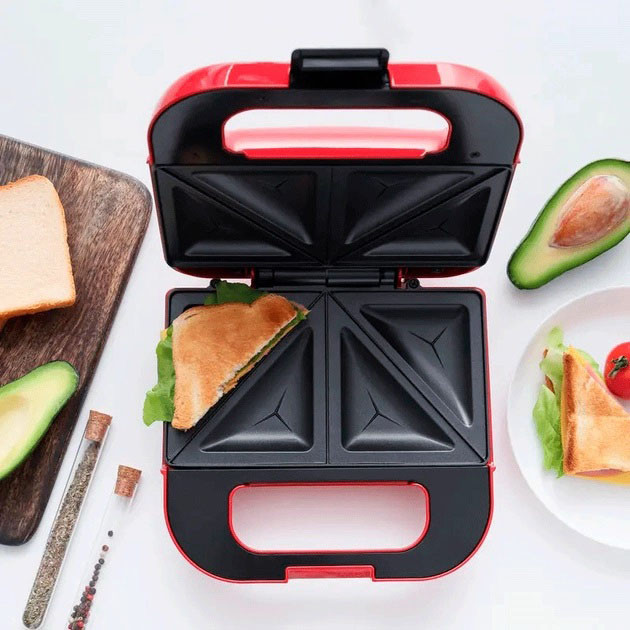 Сендвичница бытовая, Ребристая бутербродница, Сэндвичница гриль для дома, Мультимейкер для бутербродов AV-62 Львов - изображение 11