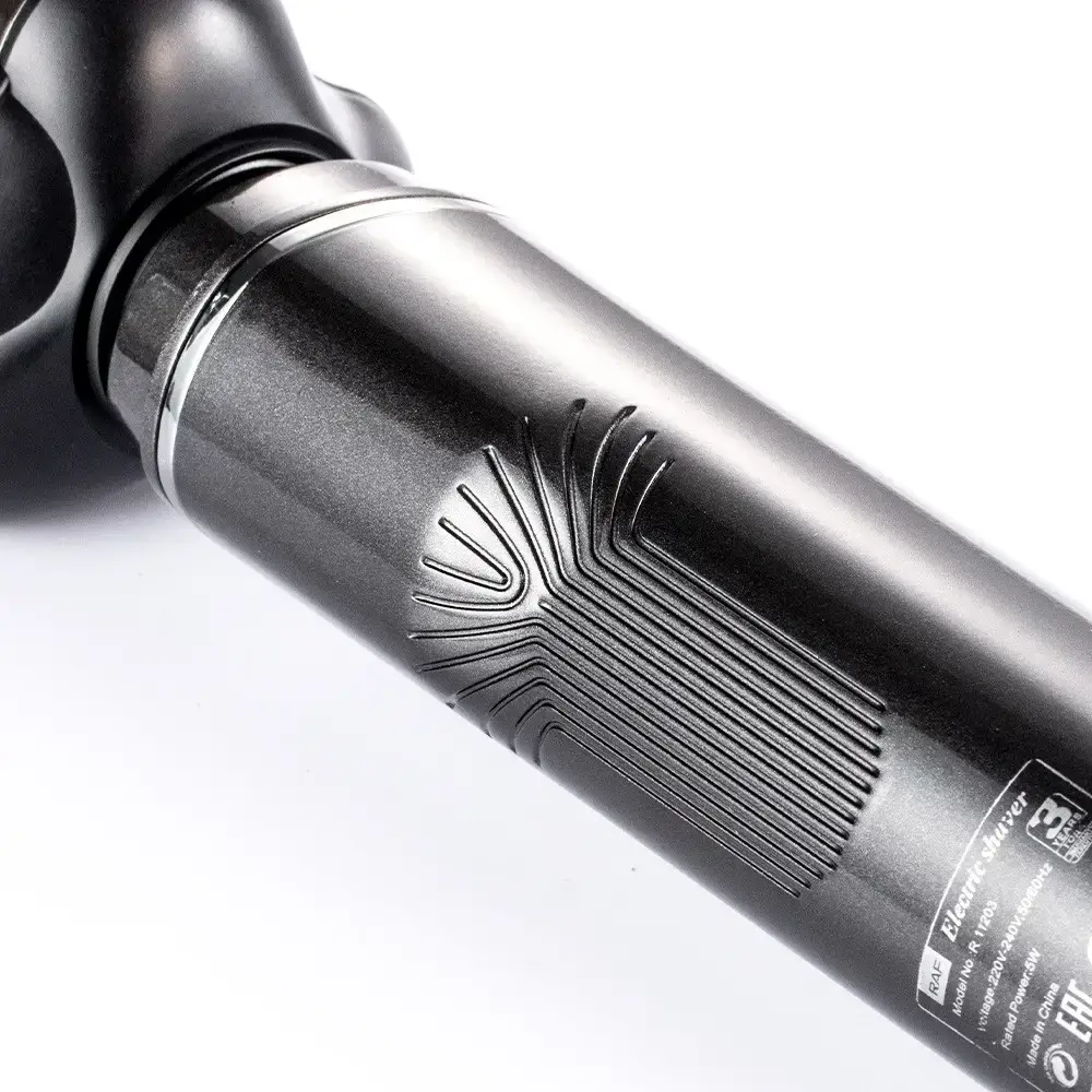 Электробритва RAF R11203 аккумуляторная с тремя головками, сухое бритье, триммер, черная, USB зарядка Одесса - изображение 5