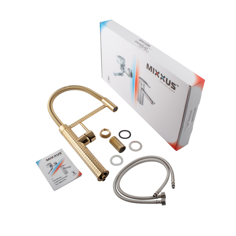 Змішувач для кухні Mixxus Premium Spark 017 GOLD (MI6972) Київ - фото 2