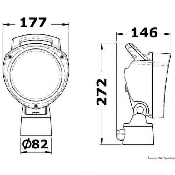 Прожектор светодиодный 7х3W,12/24V, шарнирное крепление 13.235.10 Киев