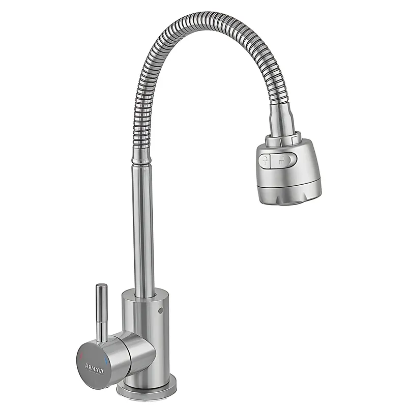 Кухонний змішувач Armata SUS-011 Reflector з рефлекторним виливом з нержавіючої сталі (CH6482) Харків - фото 1