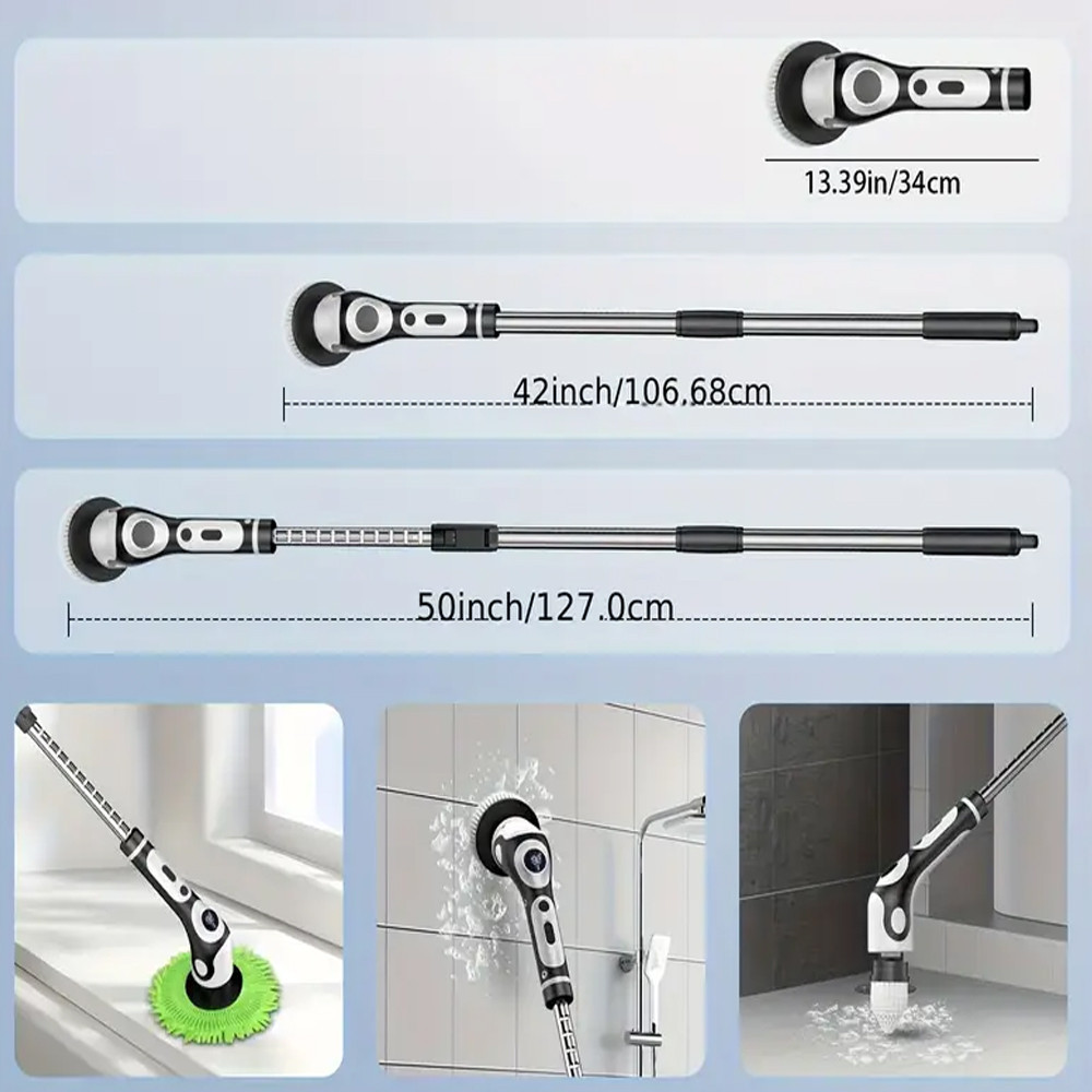 Аккумуляторная щетка для уборки + 9 насадок CLEANING BRUSH SBR Киев - изображение 7