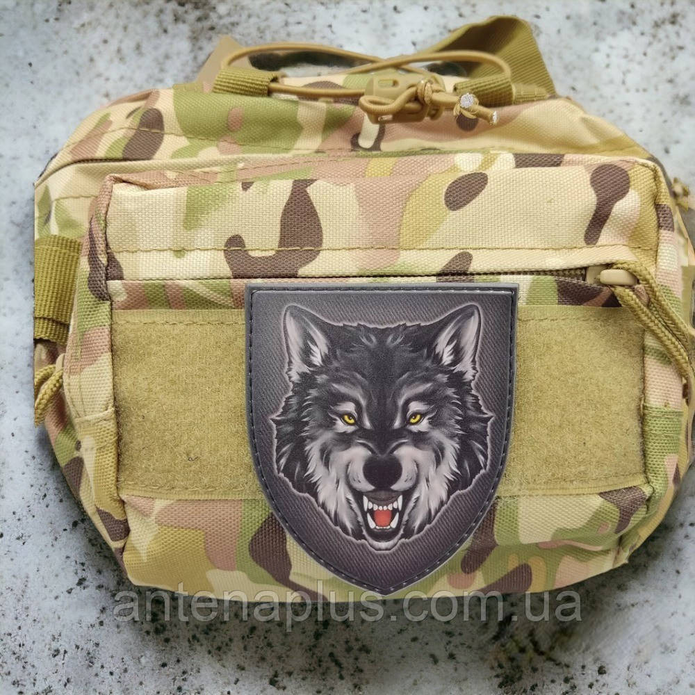 Вовк чорний шеврон / патч Київ - фото 3