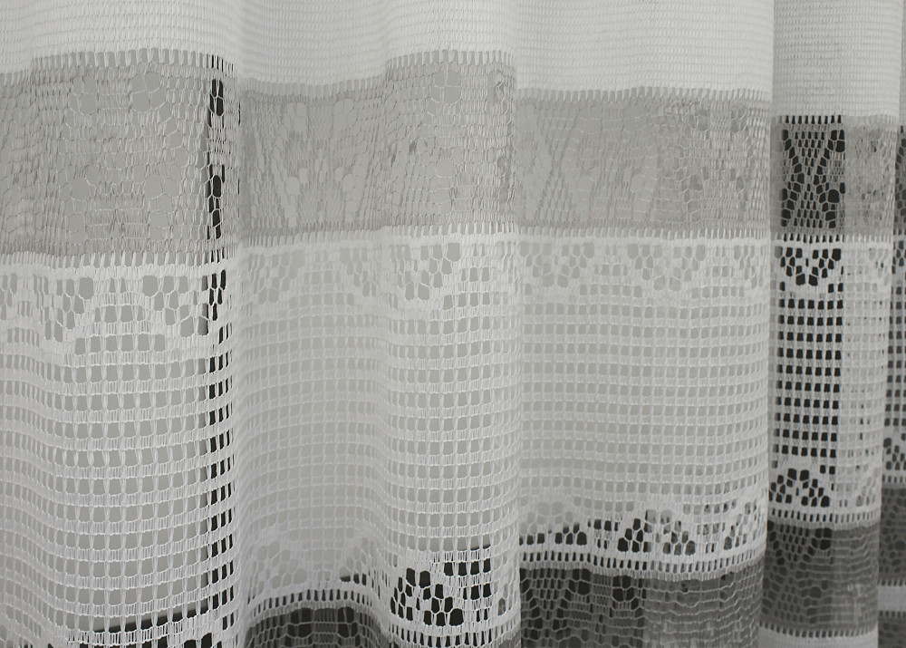 Тюль сетка VR-Textil Juli № 1436т Арка на кухню цвет молочный с серым 300х150 см (53-0001) Киев - изображение 4