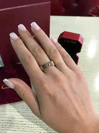 Cartier кільце в рожевому золоті з камінням / Cartier кільце LOVE рожеве золото Одеса