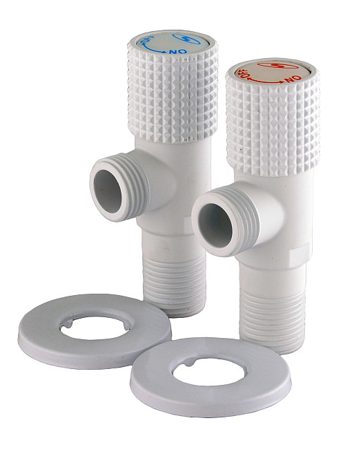 !!Набір кранів кутових кераміка SOLOMON EXCLUSIVE 1/2″X1/2″ 9889 WW  (White/White) (комплект2шт.) Тернопіль - фото 8