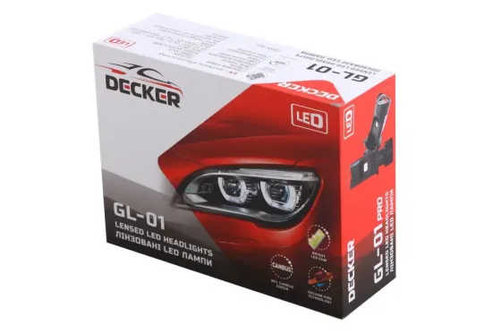 Лампа диодная   H4 12-24В с линзой 9000лм/6000К/65Вт/7535+1860 Decker с кулером +CAN-модуль 1 штука Винница