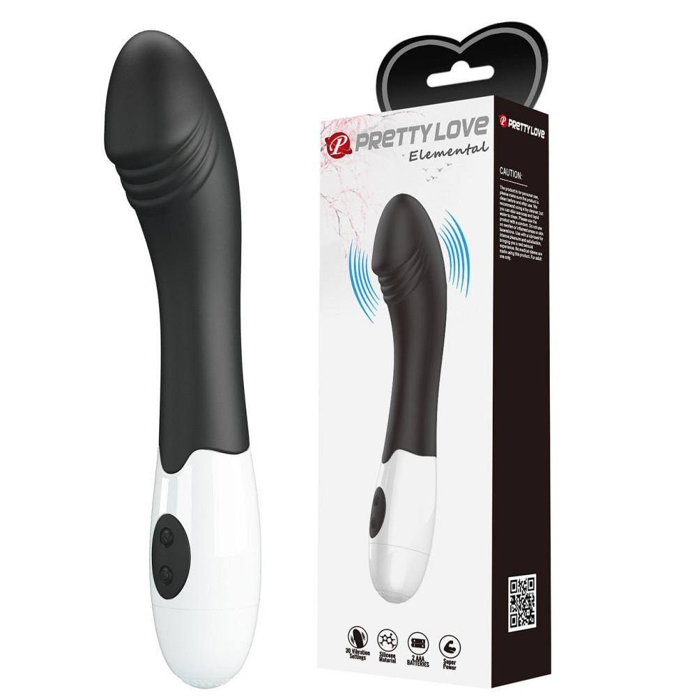 Вібратор для точки G Pretty Love Elemental Vibrator чорний, 19 х 3.2 см Sex Aura Київ - фото 1