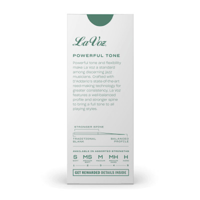 Тростина для саксофона D&apos;Addario La Voz - Tenor Sax Medium - 5 Pack (RKC05MD) Вінниця - фото 3