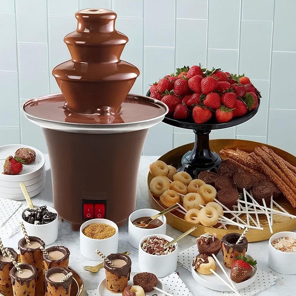 Шоколадний фонтан для фондю Chocolate Fountain, фондюшниця. Фондюшниця у вигляді фонтану Київ - фото 1