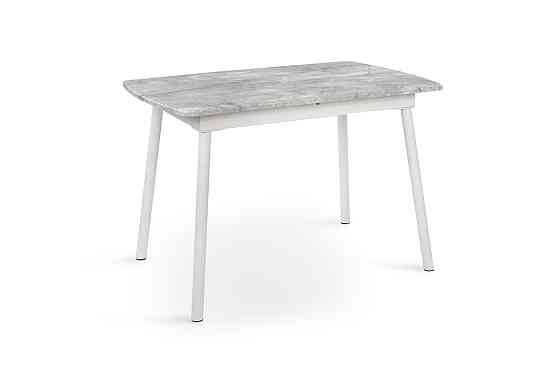 Стіл Соло 110(+35)*70 білий метал/базальт Київ