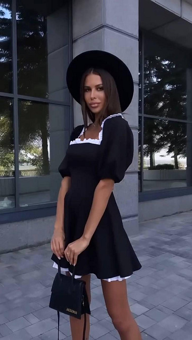 Женское приталенное платье с рюшами крепдайвинг Одесса - изображение 4