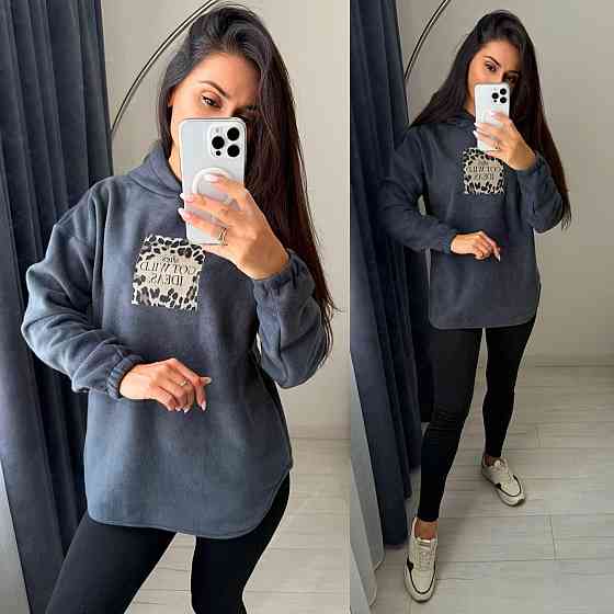 Жіночий теплий костюм-двійка: кофта та лосини двосторонній Polar Фліс + дайвінг на флісі Графіт, 50/52 Одеса