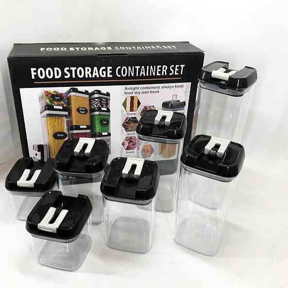 Набір контейнерів для їжі FOOD Storage Container Set на клямках із ущільнювачем із CX-372 7 предметів Київ