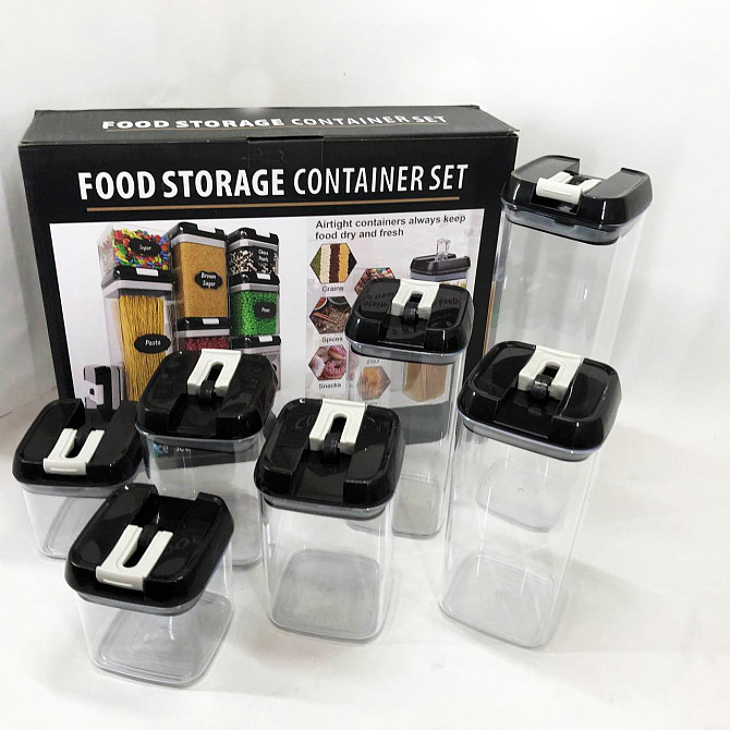 Набір контейнерів для їжі FOOD Storage Container Set на клямках із ущільнювачем із CX-372 7 предметів Київ - фото 4