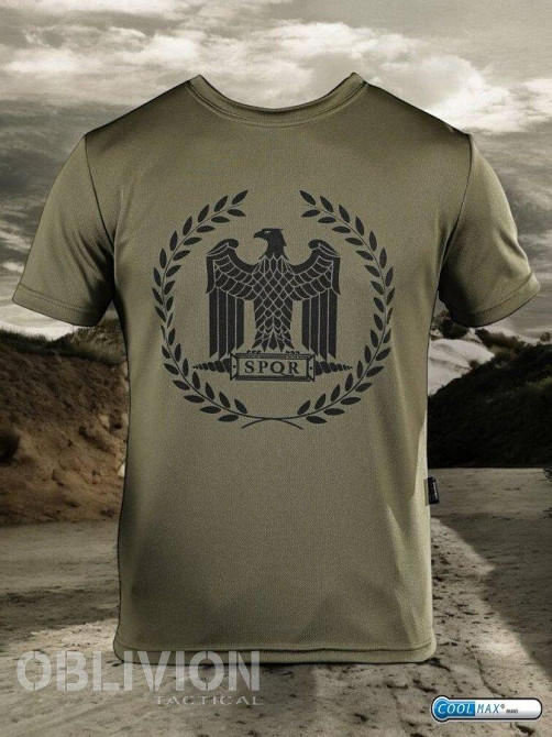 Тактическая потоотводящая футболка OBLIVION  SPQR олива  ДЛ6580 Одесса - изображение 1