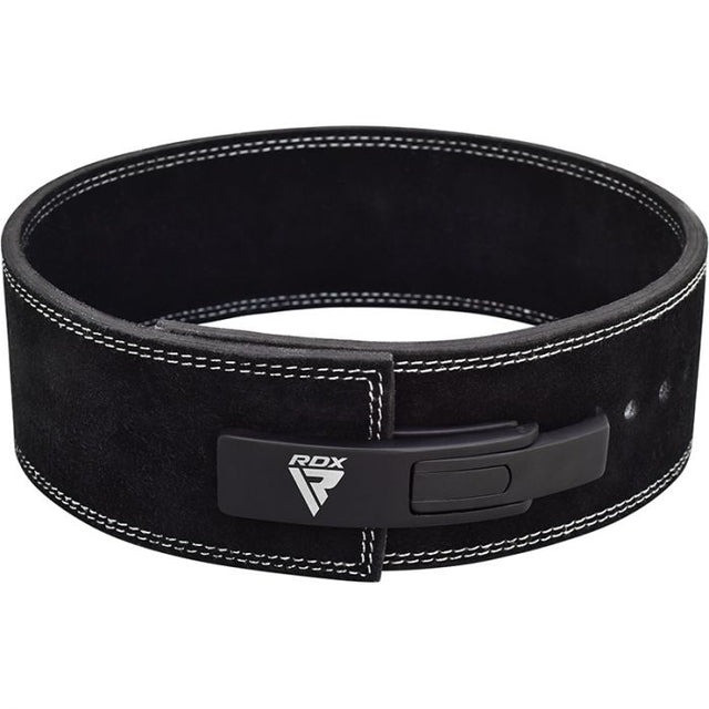 Пояс для важкої атлетики RDX 4 Pro Liver Buckle шкіряний Black Plus XL Кам'янське - фото 3