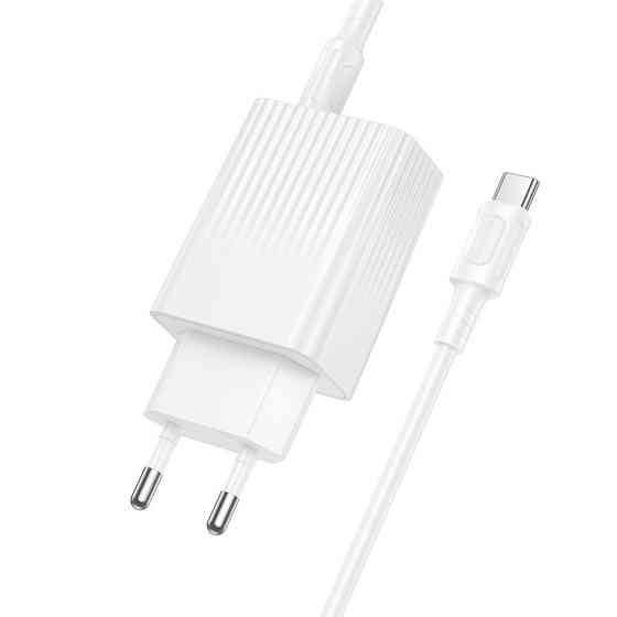 Мережевий зарядний пристрій з кабелем BOROFONE BAS76A Source PD30W+QC3.0 charger set(C to C) White Одеса