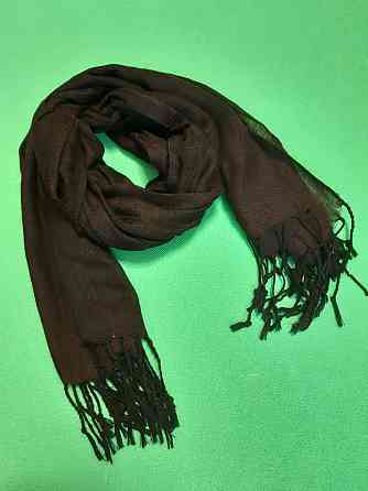 Шарф коричневого цвета женский - размер шарфа приблизительно 170*65см, 100% полиэстер Киев