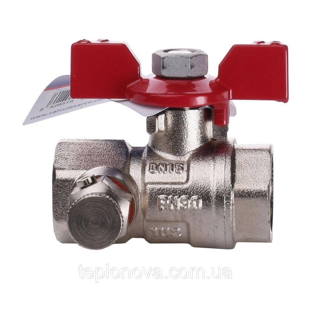 Кран кульовий повнопрохідний ARCO VA30 1/2″ 152203 (752203) з краном Маевського Чернівці - фото 2