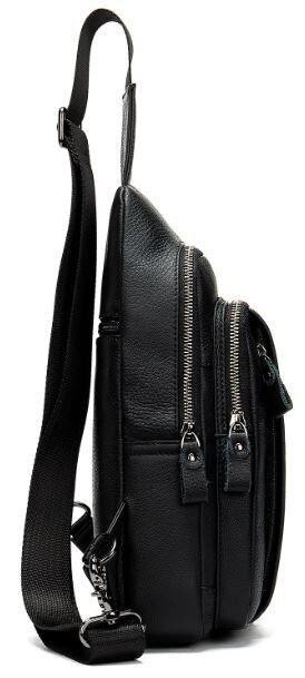 Сумка мужская из кожи через плечо Vintage 14784 Черная Киев - изображение 8