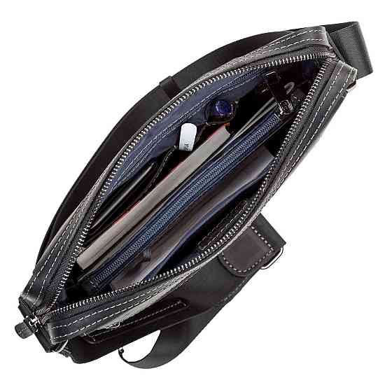 Сумка мужская кожаная Черная (SHVIGEL) Киев