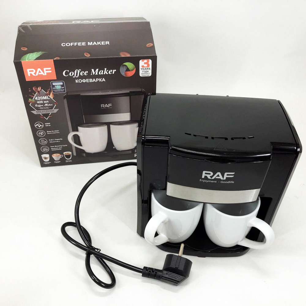 Крапельна кавоварка з автовідключенням RAF, Крапельна компактна кавоварка для дому FS-94 Львів - фото 11