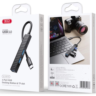 Концентратор XO USB-C 4-in-1 порти XO HUB014B.black (HUB014B.black) Вінниця - фото 4