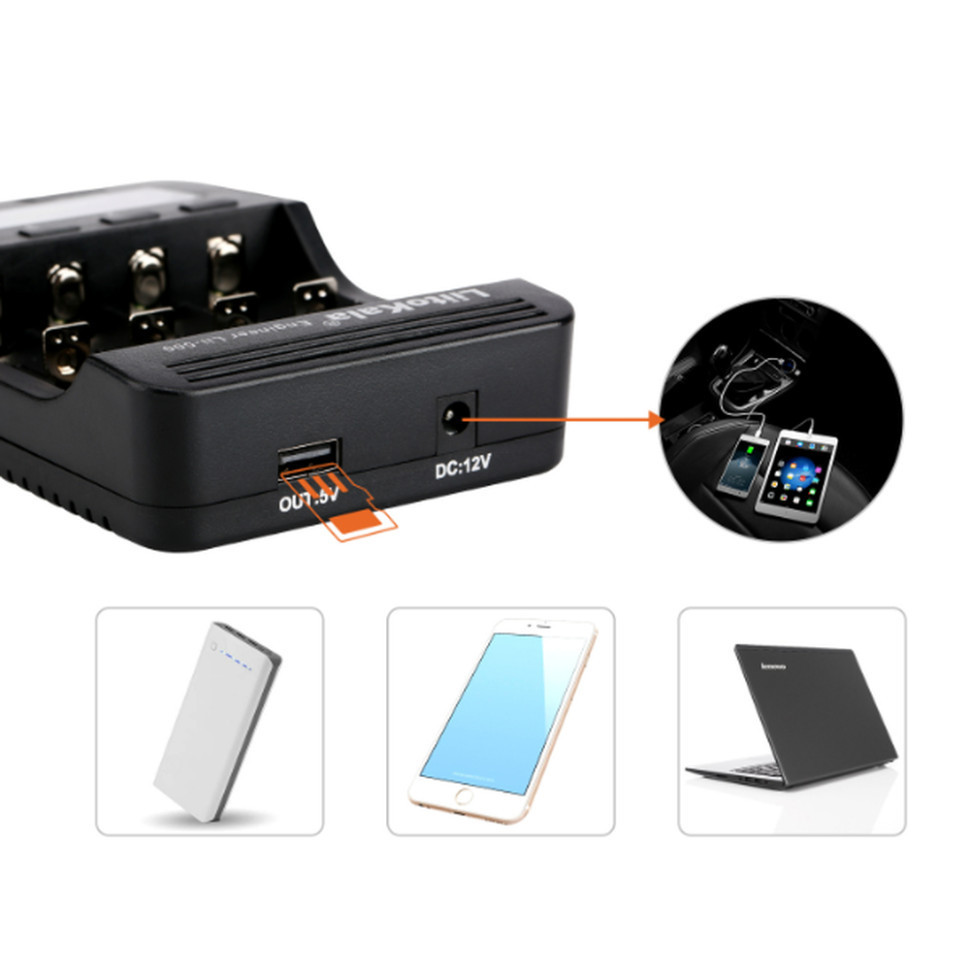 Універсальний інтелектуальний зарядний пристрій Liitokala Lii-500 EU на 4 канали + автомобільний кабель Рівне - фото 3