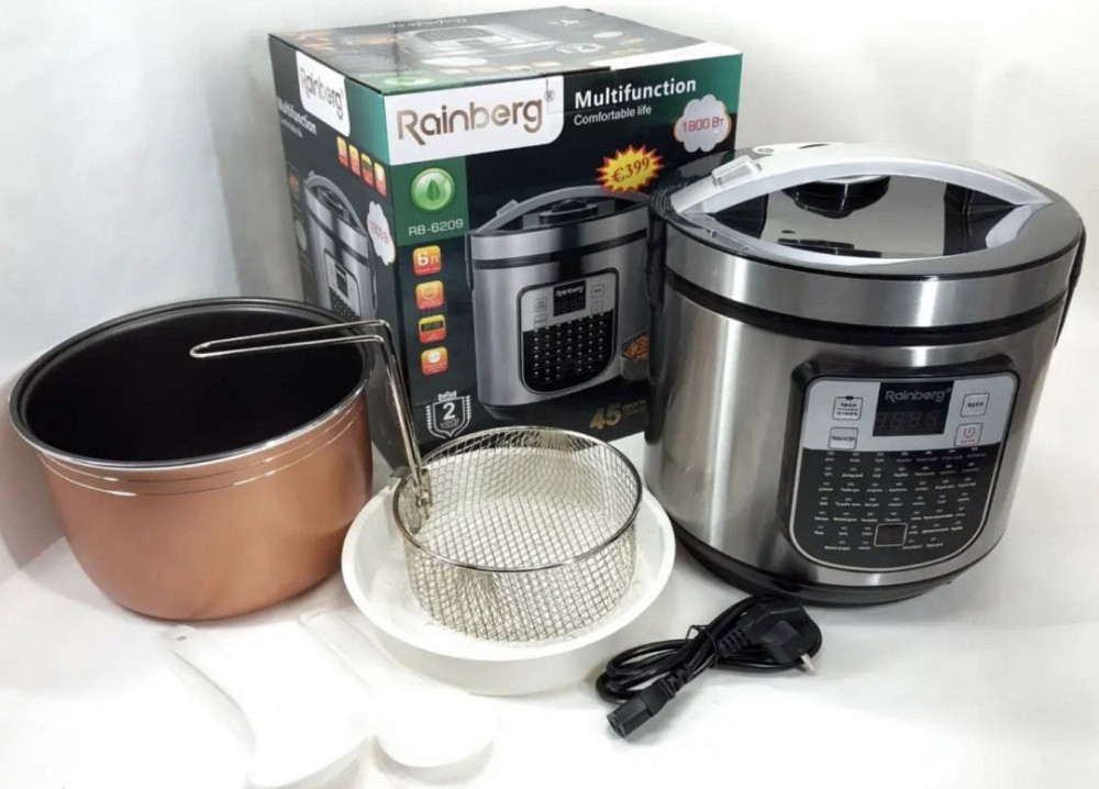 Мультиварка фритюрниця Rainberg RB-6209 6 л пароварка мультикухар. Харків - фото 7