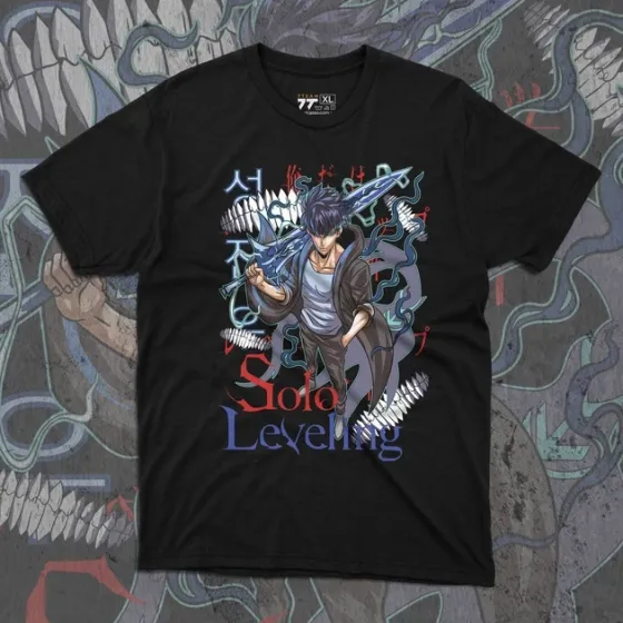 Футболка мужская с принтом Solo Leveling Sung Jin-Woo 5 Размер 48 Anime0910 Днепр