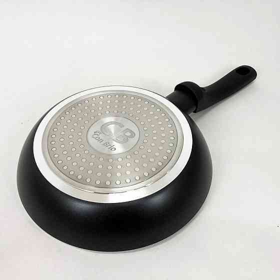 Глибока сковорода для індукційної плити Con, Лита сковорода з антипригарним покриттям QE-84 Івано-Франківськ