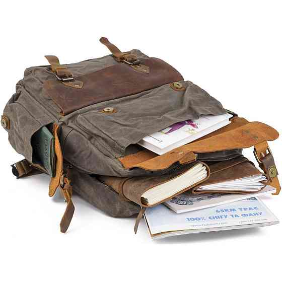 Туристический рюкзак canvas Vintage 20107 Болотный Киев