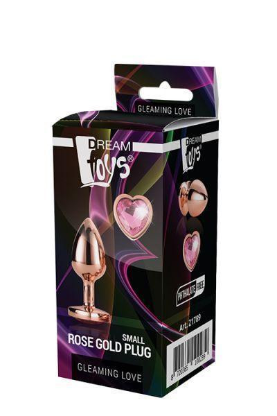 Анальная пробка с сердцем GLEAMING LOVE ROSE GOLD PLUG SMALL Sex Aura Киев - изображение 2