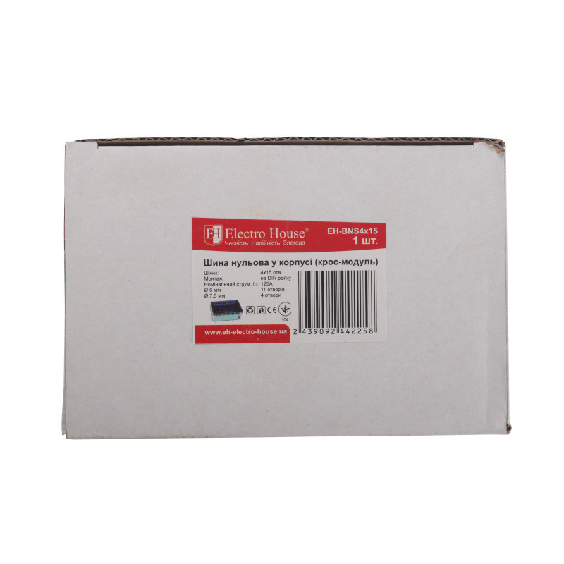 Шина нулевая в корпусе (кросс-модуль) 4х15, 125A Днепр - изображение 4