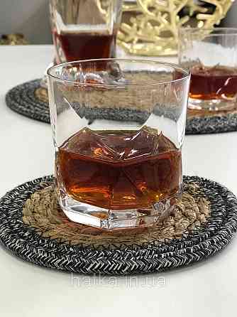 Стакан для віскі соку "Айс-віски" 300 мл прозора геометрична форма Київ