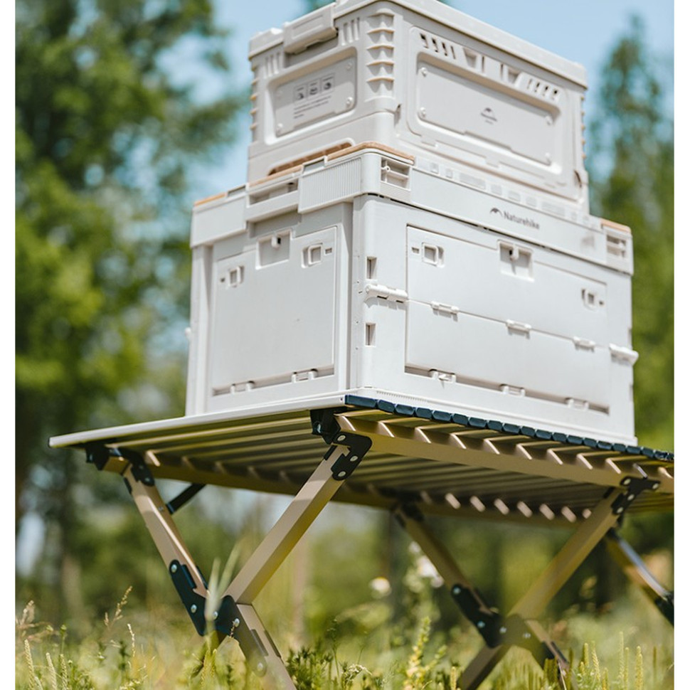 Стол складной туристический Naturehike Simple Star T01 CNK2550JJ018 (89х60 см) углеродистая сталь Бежевый Киев - изображение 2