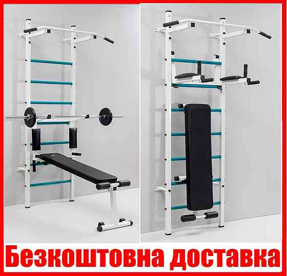 Шведська стінка дитяча Leader для дітей у квартиру від виробника комплекс спортивний металева Кам'янське