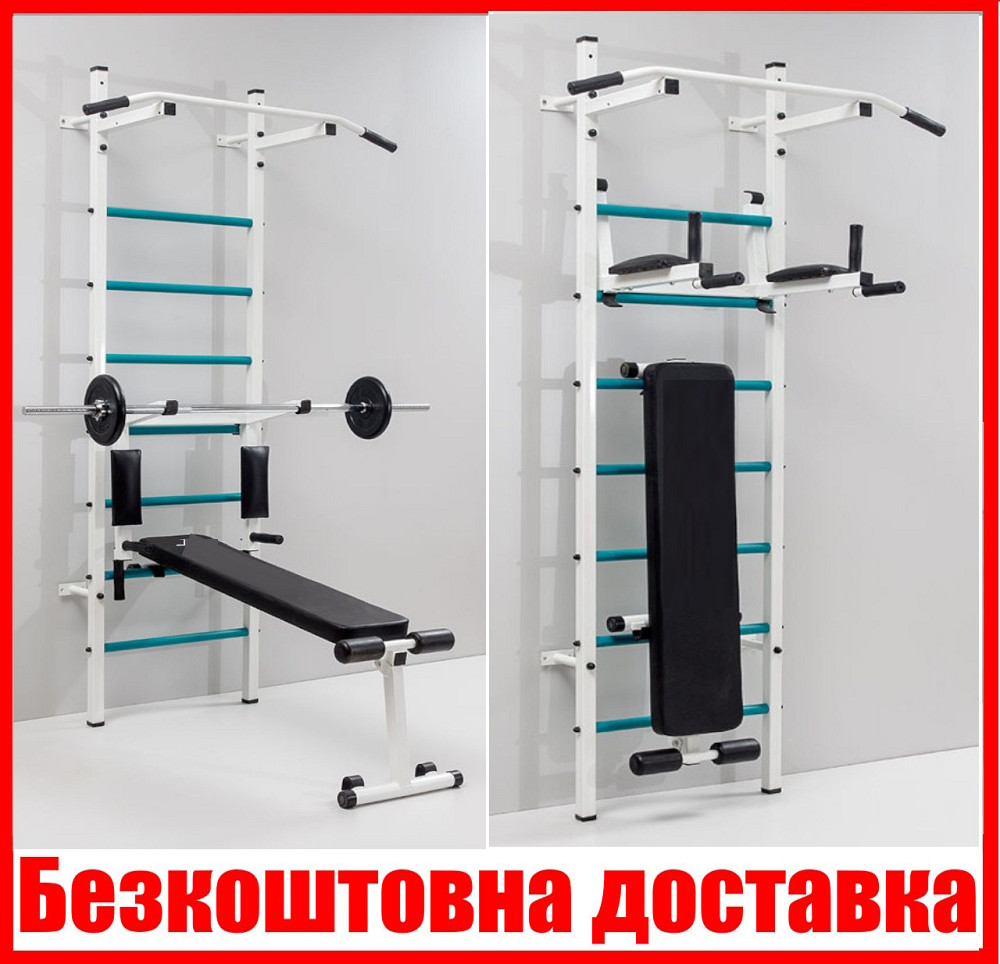 Шведская стенка детская Leader для детей в квартиру от производителя комплекс спортивный металлическая Каменское - изображение 1