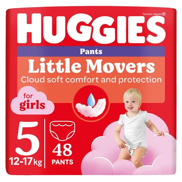Підгузки-трусики Huggies Little Movers/Pants 5 Mega 12-17 кг для дівчаток 48 шт Київ - фото 1