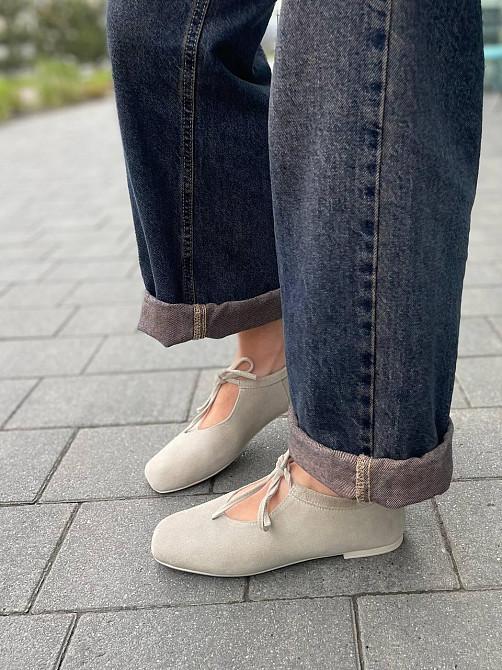 SEE SEVEN Балетки жіночі SEE SEVEN 1770 св.бежевий (весна-осінь, замша натуральна) (5929) Коломыя - изображение 1