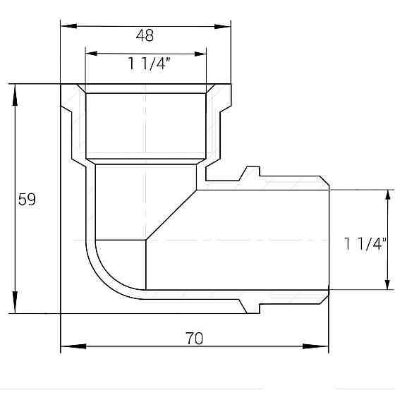 Уголок 1 1/4″ВН никелированный NL663S OPTIMUM (000031487) Киев
