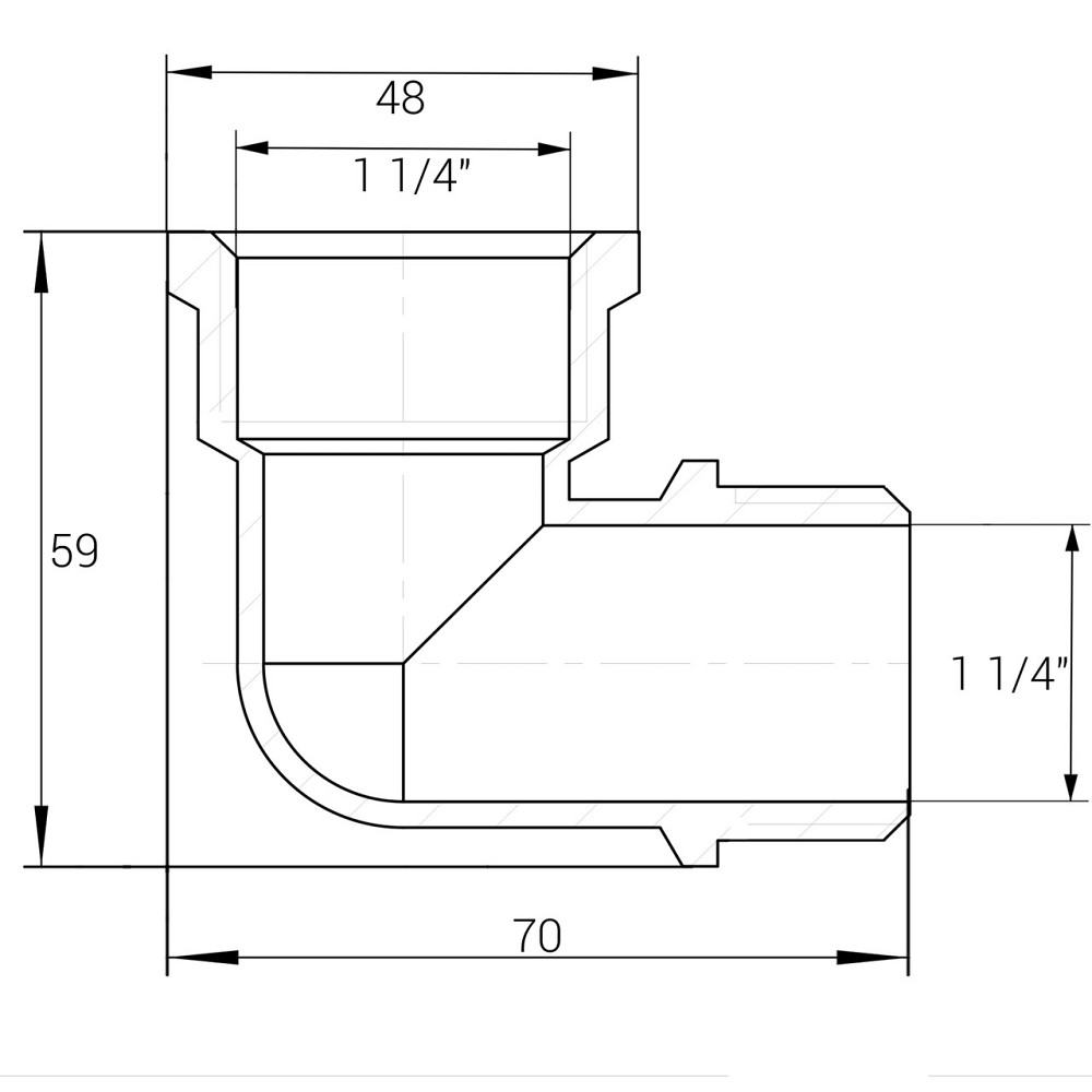 Уголок 1 1/4″ВН никелированный NL663S OPTIMUM (000031487) Киев - изображение 3