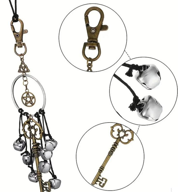 Подвеска с колокольчиками. Ведь минский декор на стену. Латунный колокольчик для защиты. Киев - изображение 5