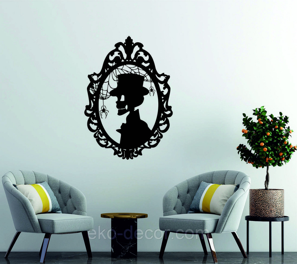 Декоративне настінне Панно «Скелет», Декор на стіну 70*49 см, Чорний Київ - фото 3