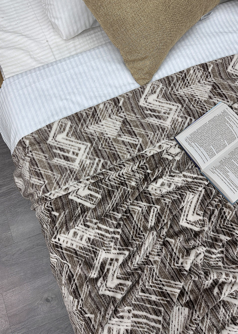 Плед-покривало Decorator WellSoft 200х220 см Коричневий з молочним (87-164) Київ - фото 6